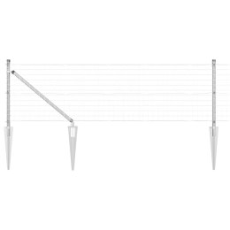 Ogrodzenie z słupkami Srebrny 0.4 x 50 m Stal