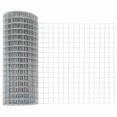 Ogrodzenie z słupkami Srebrny 0.4 x 50 m Stal