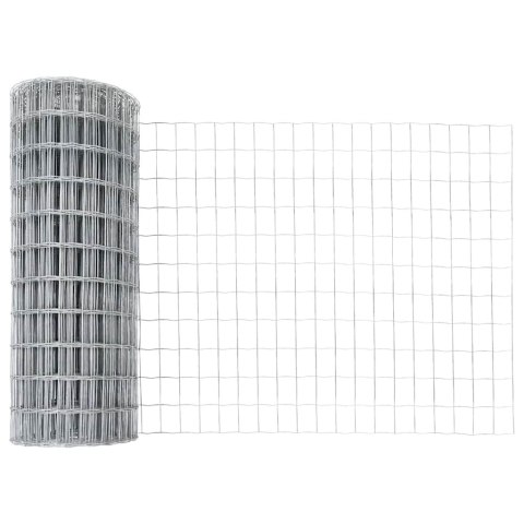 Ogrodzenie z słupkami Srebrny 0.4 x 50 m Stal