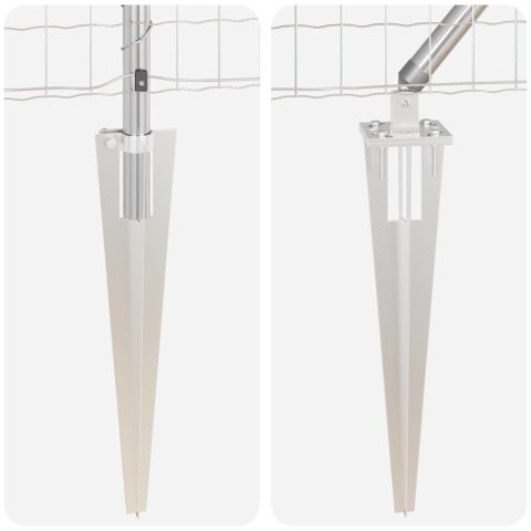 Ogrodzenie z słupkami Srebrny 0.4 x 50 m Stal