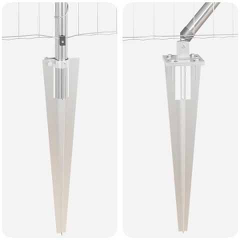 Ogrodzenie z słupkami Srebrny 0.4 x 50 m Stal