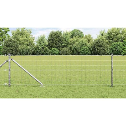Ogrodzenie z słupkami Srebrny 0.4 x 50 m Stal