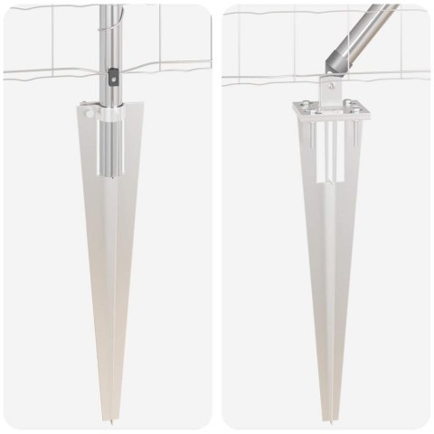 Ogrodzenie z słupkami Srebrny 0.4 x 50 m Stal