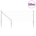 Ogrodzenie z słupkami Srebrny 0.4 x 50 m Stal