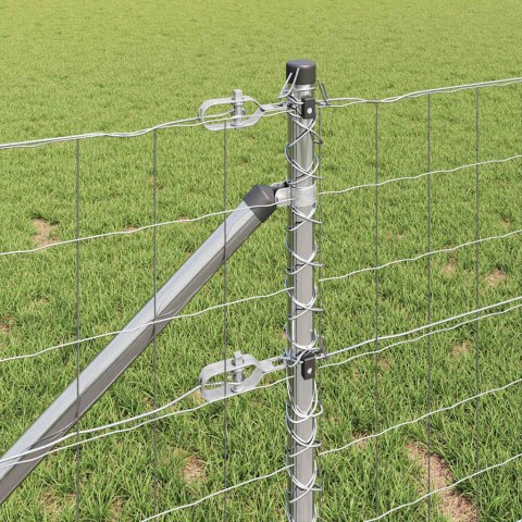 Ogrodzenie z słupkami Srebrny 0.6 x 50 m Stal