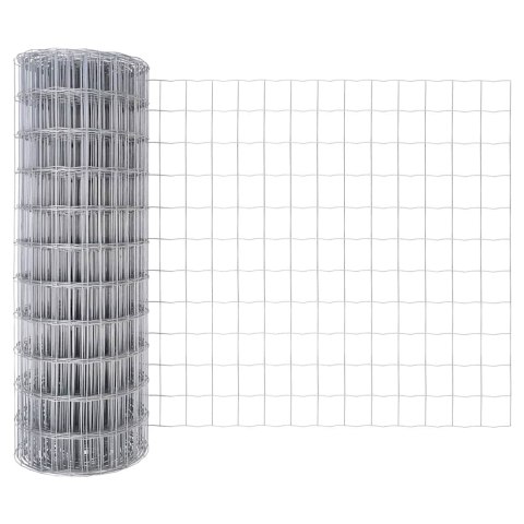 Ogrodzenie z słupkami Srebrny 0.6 x 50 m Stal