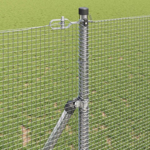 Ogrodzenie z słupkami Srebrny 1.4 x 50 m Stal