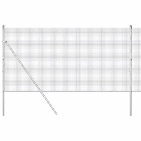 Ogrodzenie z słupkami Srebrny 1.4 x 50 m Stal