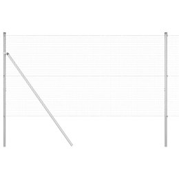 Ogrodzenie z słupkami Srebrny 1.4 x 50 m Stal