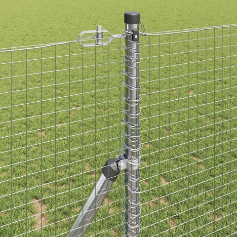 Ogrodzenie z słupkami Srebrny 1.4 x 50 m Stal