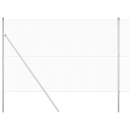 Ogrodzenie z słupkami Srebrny 1.5 x 50 m Stal