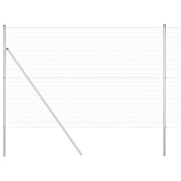Ogrodzenie z słupkami Srebrny 1.5 x 50 m Stal