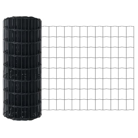 Ogrodzenie z słupkami Szary 0.4 x 50 m Stal