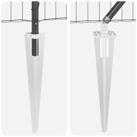 Ogrodzenie z słupkami Szary 0.4 x 50 m Stal