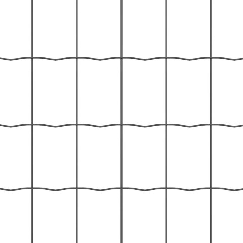 Ogrodzenie z słupkami Szary 0.6 x 50 m Stal