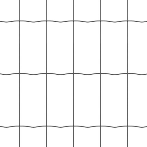 Ogrodzenie z słupkami Szary 0.6 x 50 m Stal