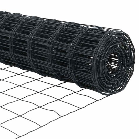 Ogrodzenie z słupkami Szary 0.6 x 50 m Stal