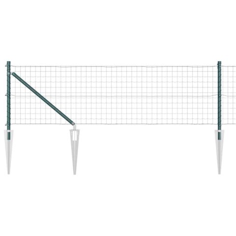 Ogrodzenie z słupkami Zielony 0.4 x 50 m Stal