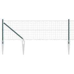Ogrodzenie z słupkami Zielony 0.4 x 50 m Stal