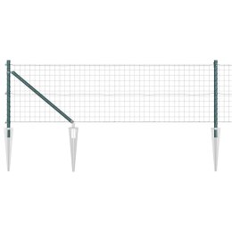 Ogrodzenie z słupkami Zielony 0.6 x 50 m Stal