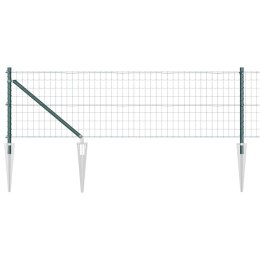 Ogrodzenie z słupkami Zielony 0.6 x 50 m Stal