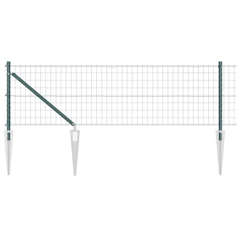 Ogrodzenie z słupkami Zielony 0.6 x 50 m Stal