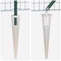 Ogrodzenie z słupkami Zielony 0.6 x 50 m Stal