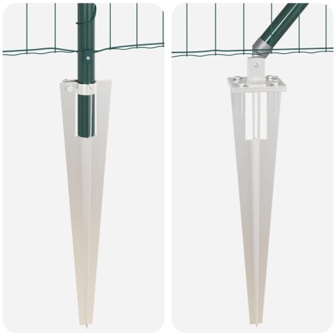 Ogrodzenie z słupkami Zielony 0.6 x 50 m Stal