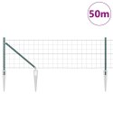 Ogrodzenie z słupkami Zielony 0.6 x 50 m Stal
