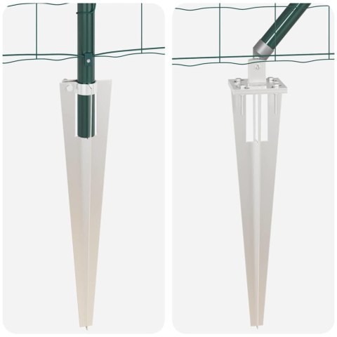 Ogrodzenie z słupkami Zielony 0.6 x 50 m Stal