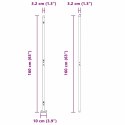 Słupek ogrodzeniowy. Inny 52 pcs Szary 3,2 x 3,2 x 83,5 cm Stal
