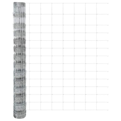 Zestaw słupków ogrodzeniowych Srebrny Stal Galwanizowana