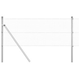 Ogrodzenie z słupkami Srebrny 0.5 x 100 m Stal