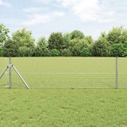 Ogrodzenie z słupkami Srebrny 0.5 x 100 m Stal