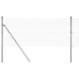 Ogrodzenie z słupkami Srebrny 0.6 x 100 m Stal