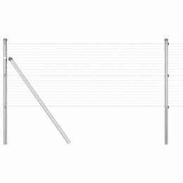 Ogrodzenie z słupkami Srebrny 0.6 x 100 m Stal