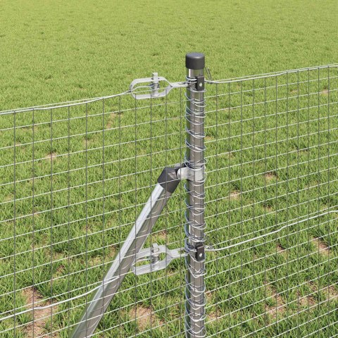 Ogrodzenie z słupkami Srebrny 0.6 x 100 m Stal