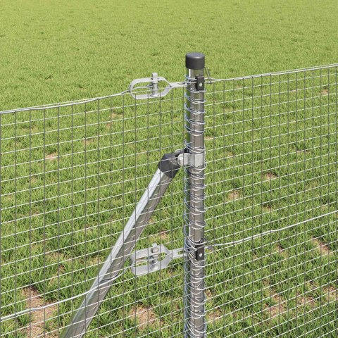 Ogrodzenie z słupkami Srebrny 0.8 x 100 m Stal