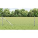 Ogrodzenie z słupkami Srebrny 0.8 x 50 m Stal