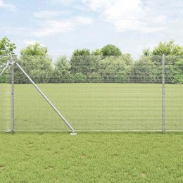 Ogrodzenie z słupkami Srebrny 1.2 x 50 m Stal