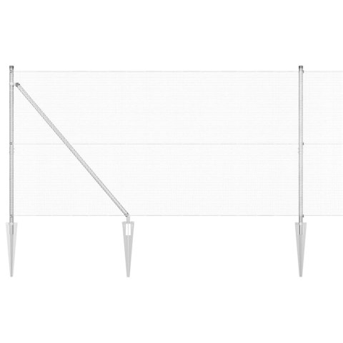 Ogrodzenie z słupkami Srebrny 1.2 x 50 m Stal