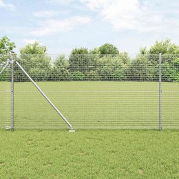 Ogrodzenie z słupkami Srebrny 1.2 x 50 m Stal