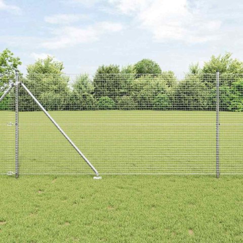 Ogrodzenie z słupkami Srebrny 1.2 x 50 m Stal