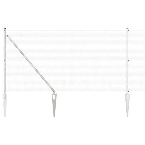 Ogrodzenie z słupkami Srebrny 1.4 x 50 m Stal