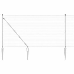Ogrodzenie z słupkami Srebrny 1.4 x 50 m Stal