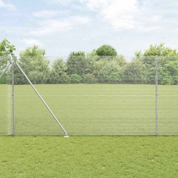 Ogrodzenie z słupkami Srebrny 1.5 x 50 m Stal