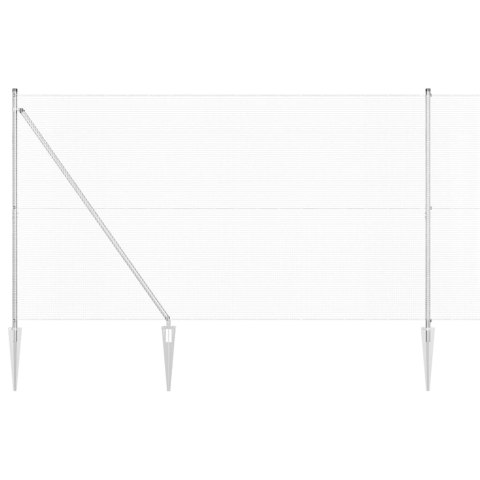Ogrodzenie z słupkami Srebrny 1.5 x 50 m Stal