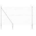 Ogrodzenie z słupkami Srebrny 1.5 x 50 m Stal