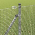 Ogrodzenie z słupkami Srebrny 1.5 x 50 m Stal