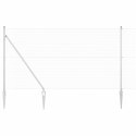 Ogrodzenie z słupkami Srebrny 1.5 x 50 m Stal